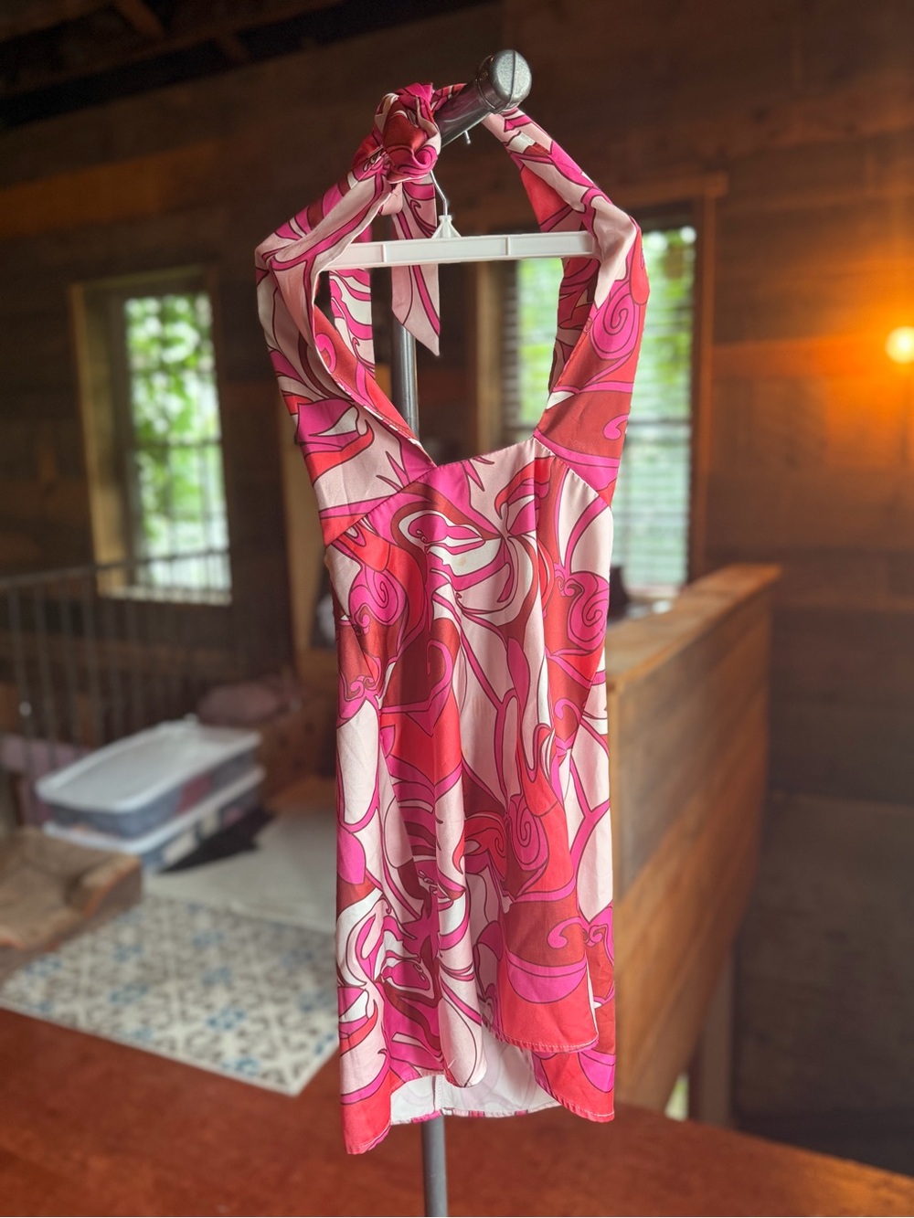 Princess Polly Pink & Red Swirl Mini Dress - Picture 2 of 4
